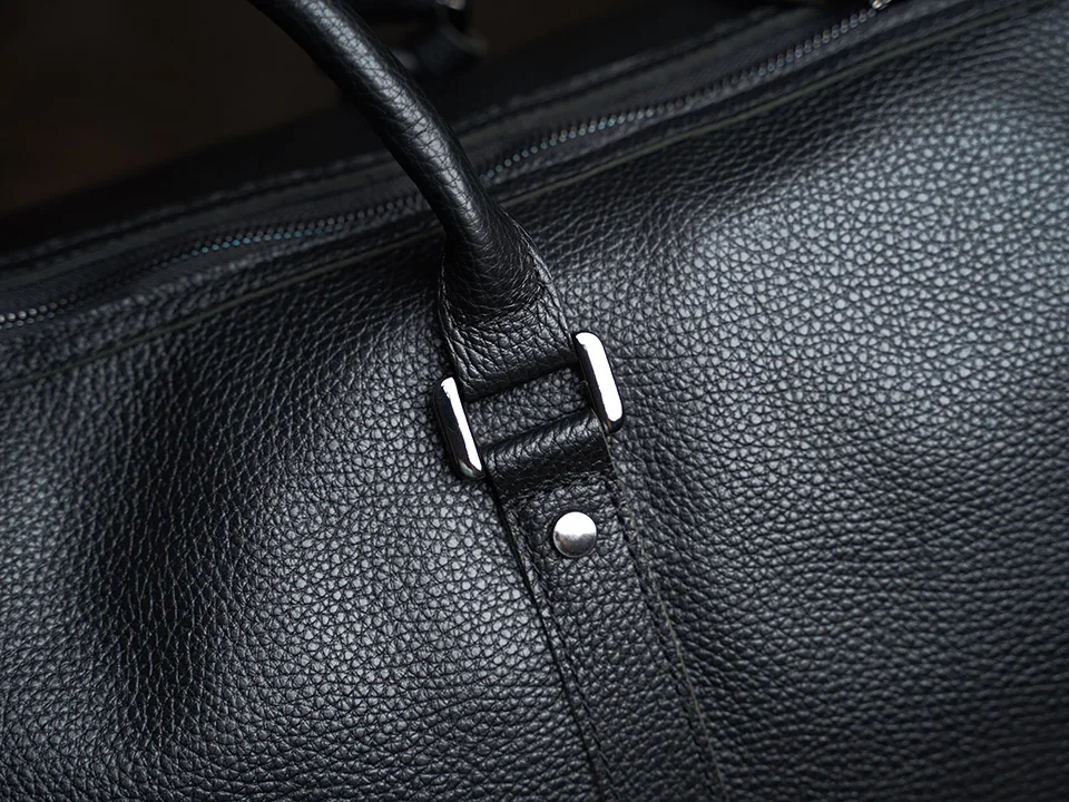 Männer Reisetasche Aus Echtem Leder Casual Hand Gepäck Tasche Hohe Kapazität Duffle Schulter Schuh Tasche Für 17 Zoll Laptop NUPUGOO – Detail 13