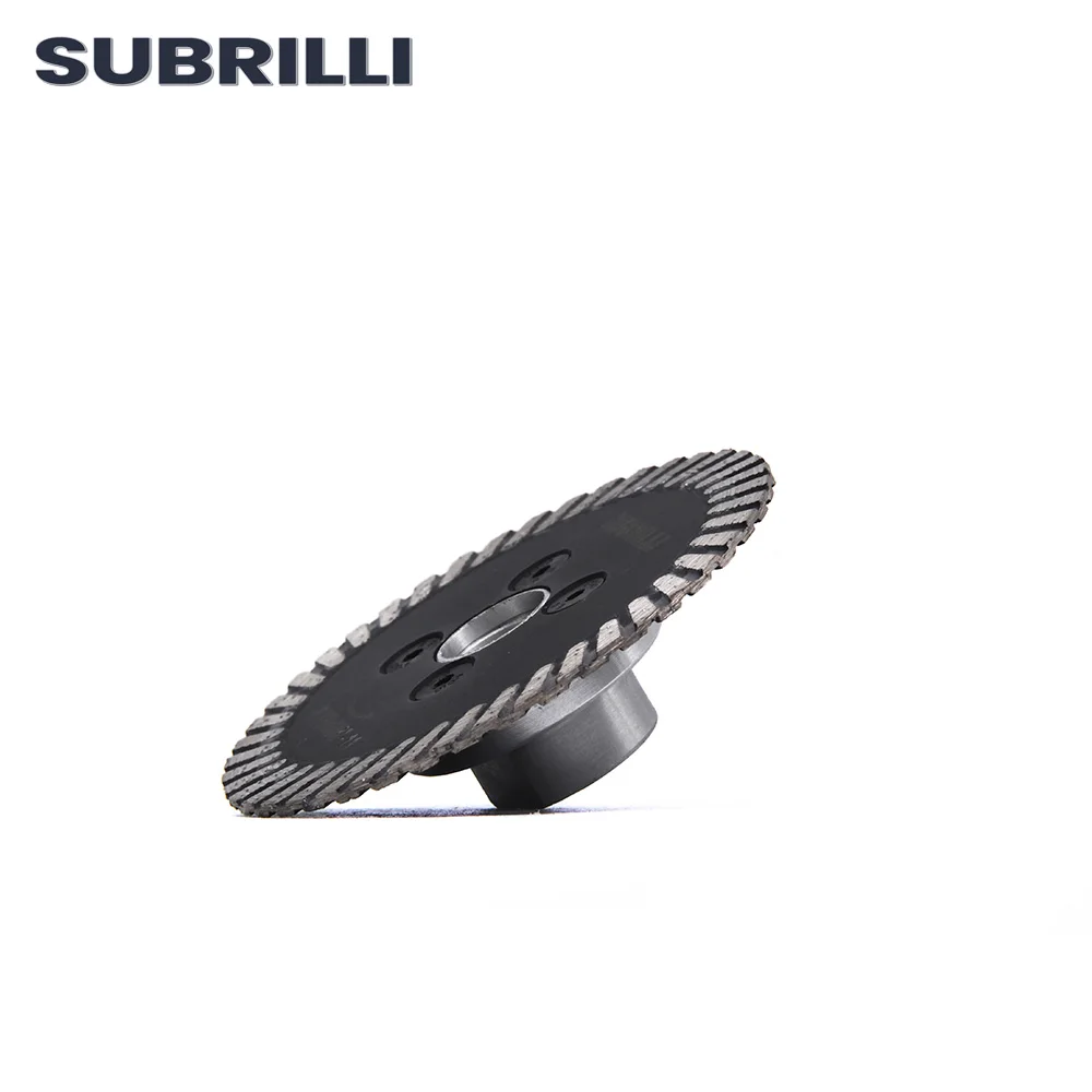 SUBRILLI 3 "Pisau Berlian Mini Ditekan Panas dengan Roda Berlian Cakram Pemotong Ukir Flange M14 5/8-11 Yang Dapat Dilepas untuk Pengukir