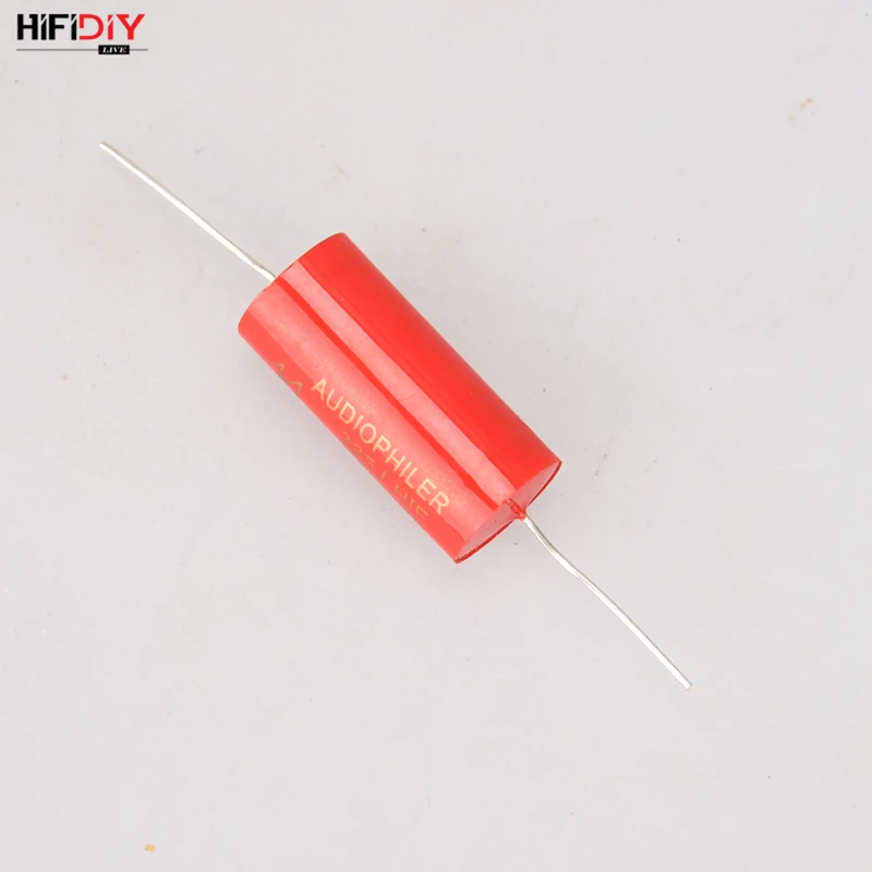 Hifidiy live-capacitor vermelho mkp, "5.6uf 8.2uf 10uf 12uf 15uf 18uf 22uf, divisor de frequência não polar,