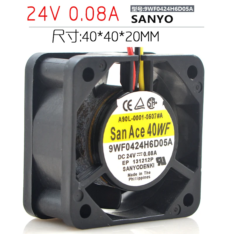 Nový originální FANUC systém fanoušek 9WF0424H6D05A A90L-0001-0507#A 24V 0.08A 4020 4cm vodotěsný invertor chladící fanoušek