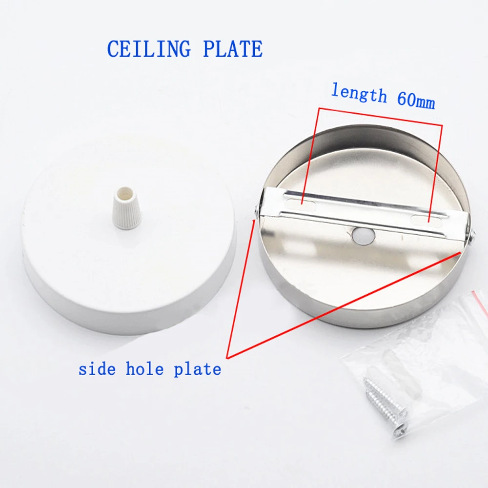 Base de chasis colgante de placa de techo, Bases de lámpara Retro, placa de lámpara colgante de hierro, accesorios de iluminación, lámpara de pared artesanal, Rosa