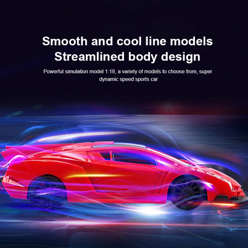 2.4G RC Car Gift Driving Electric 4WD Remote Control Sports Cars Toys Size 22 * 10.5 * 9 Cm Remote Distance 5 Meters