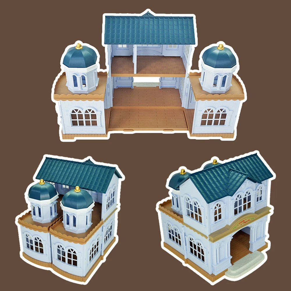 Мебель для кукольного домика 1:12, игрушечный домик для ролевых игр, замок «сделай сам», домик для леса, вилла, сочетание животных, семейная