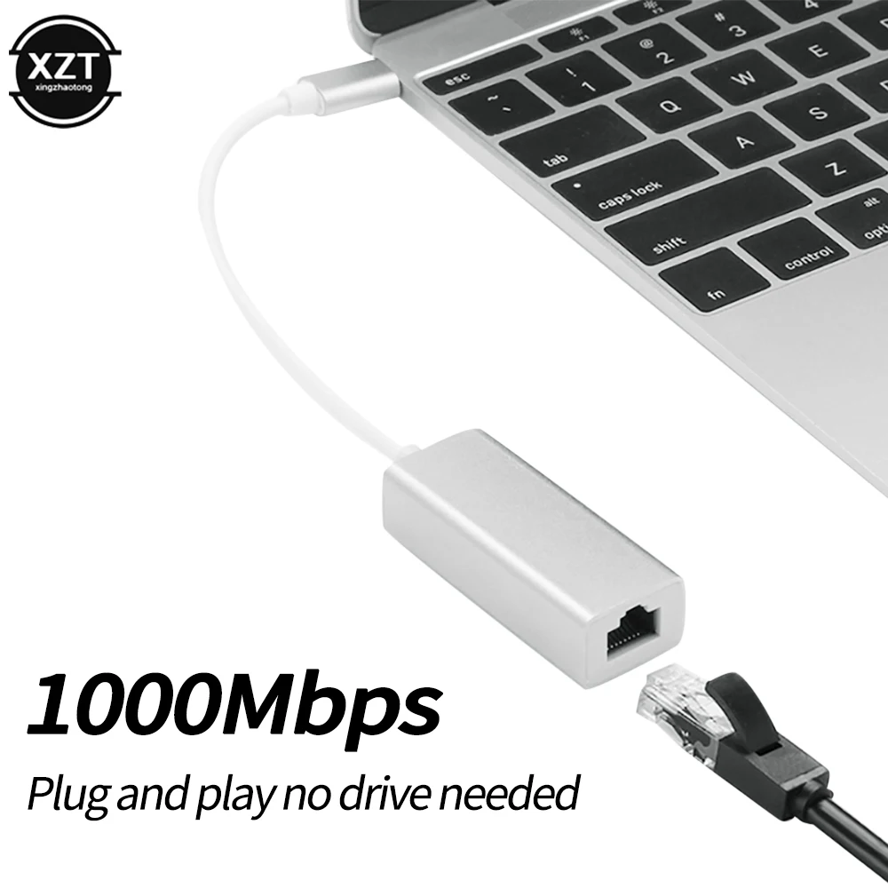 USB C Ethernet Network Adapter USB to RJ45 USB Ethernet Adapter for Laptop Macbook Samsung S20 USB Ethernet Network Card