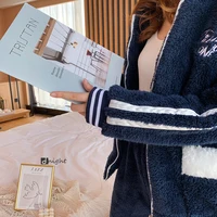 5xl Large 5XL Women Pajamas Winter Hoodies Warm Flannel Laides Velvet Set Nightgrown Sweatshirt Warm Coral Fleece Home Clothes - Image 4