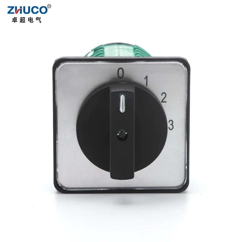 ZHUCO KDHC-32/6X3-6 690V 32A 4 Position 6 Pole Electric Adjustable Welding Machine Custom Rotary Changeover Cam Switch