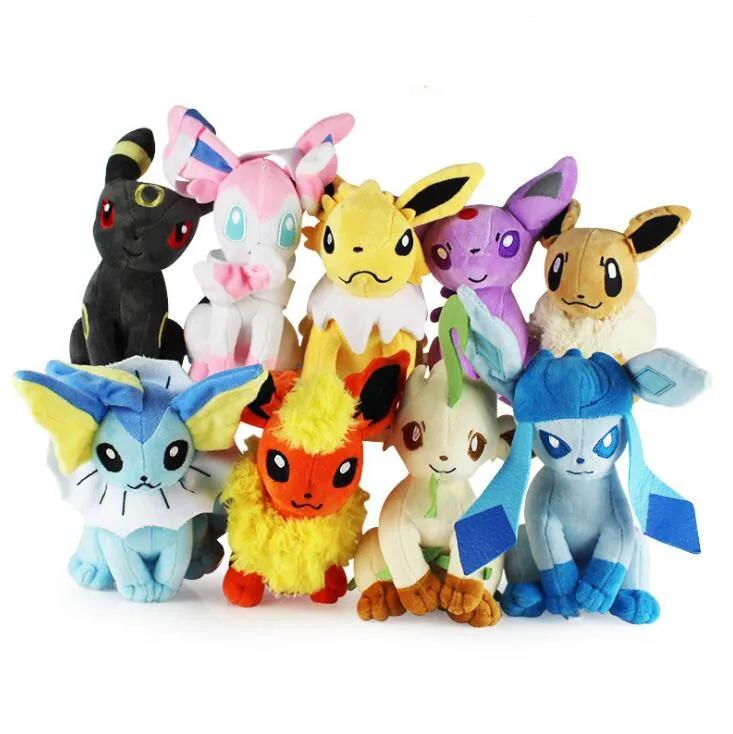 20cm Pokemon Eevee Pikachu Plush Dolls  Glaceon Leafeon Umbreon Espeon Jolteon Vaporeon Flareon Sylveon Toy for Kids