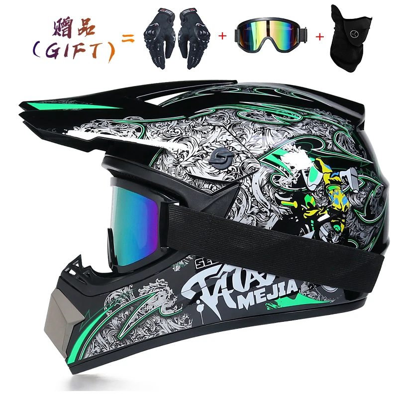 Send 3 pieces gift motorcycle helmet children off-road helmet bike downhill AM DH cross helmet capacete motocross casco