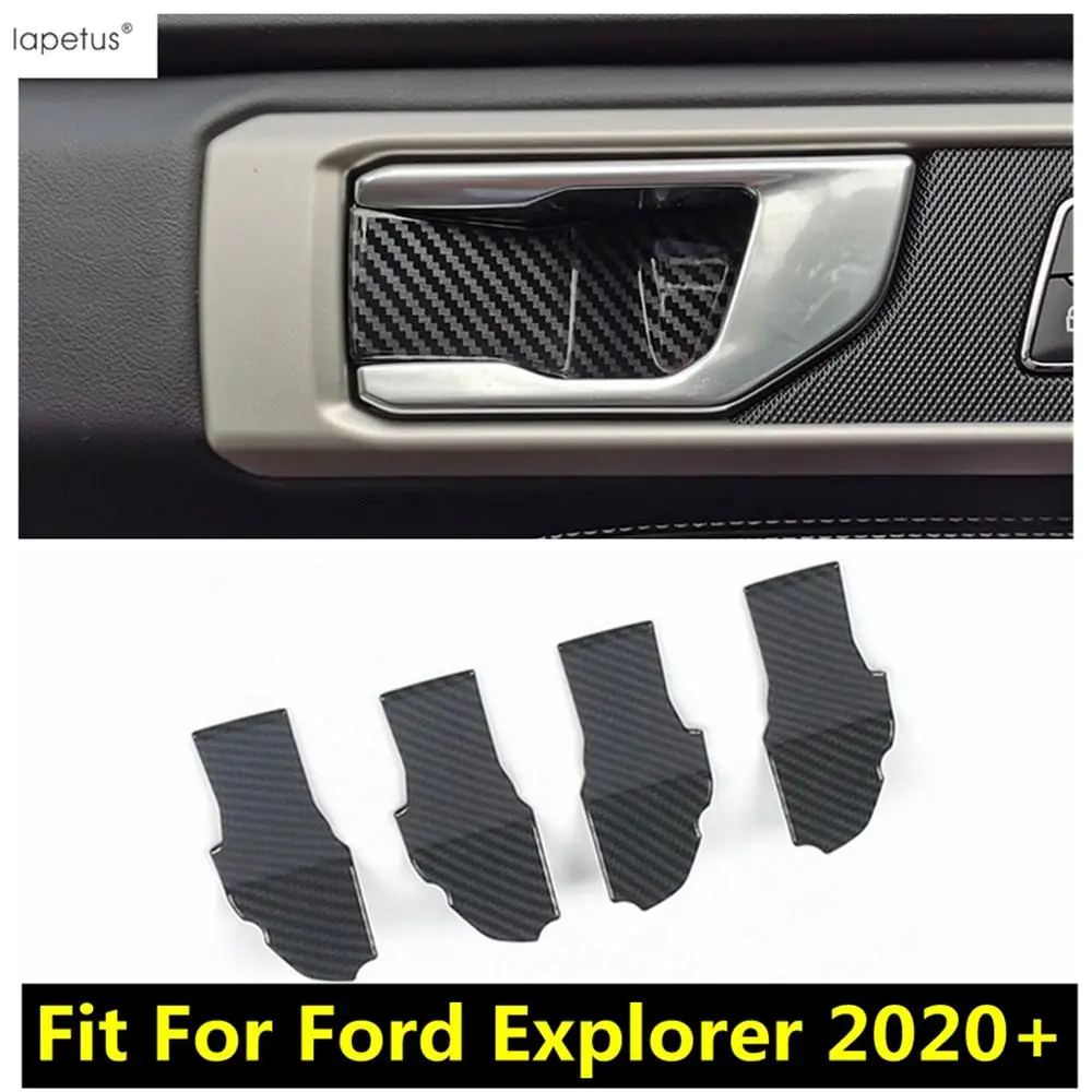 

Accessories For Ford Explorer 2020 - 2023 Door Pull Doorknob Handle Hand-clasping Bowl Sticks Cover Trim Carbon Fiber Interior