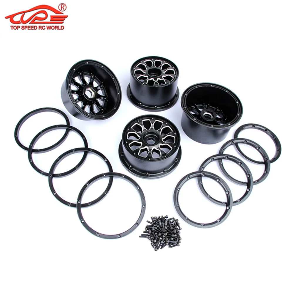 

Metal Front and Rear Wheel Hub with Ring Set for 1/5 HPI KM Rofun Rovan Gtb Racing Baja 5B Ss 5T Truck Rc Car Parts