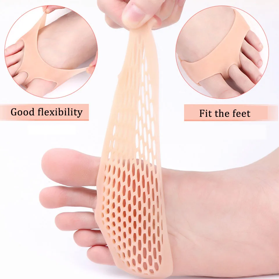 Silicone Gel Honeycomb Forefoot Pads for Women High Heel Half Yard Insole Front Foot Blister Toes Inserts Wholesale Dropshipping