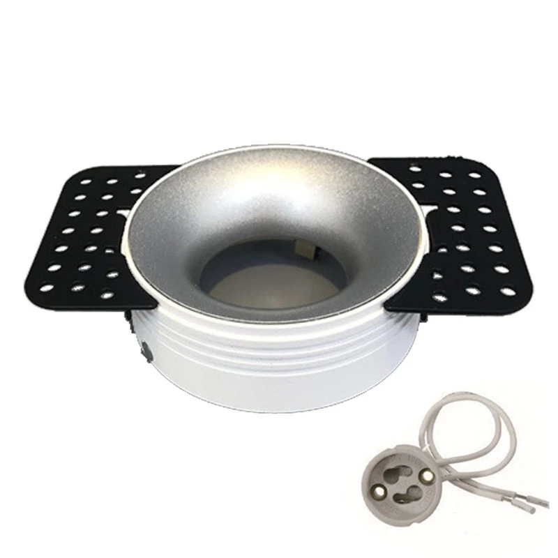 Ronde Verzonken Plafond Mount Downlight Frame Beugel Led MR16/GU10 Lamp Socket Houder Base Randloze Spot Armatuur Armatuur