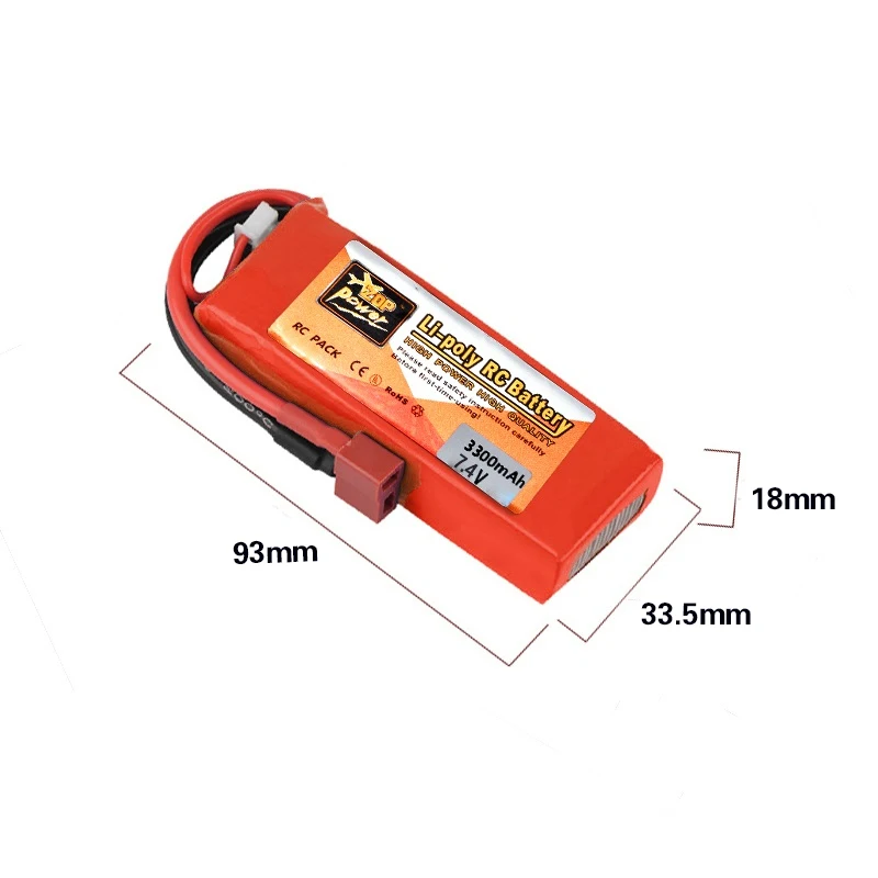 Original Wltoys 144001 car 2s 7.4 V 3300mAh Lipo battery T Plug for Wltoys 1/14 144001 RC car boat Lipo battery 1-5PCS