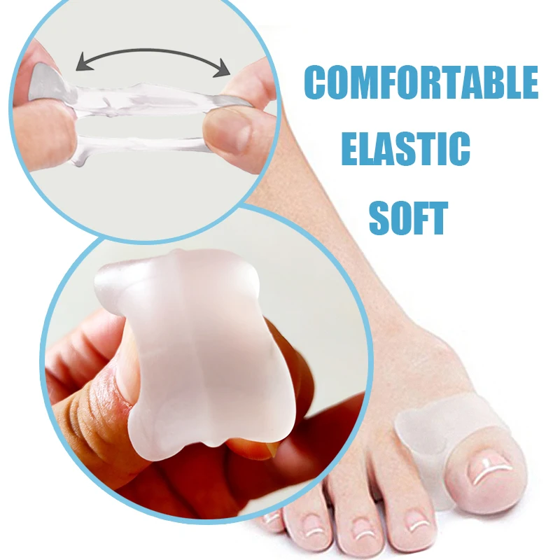 2/4/6/8/10pcs Silicone Gel Toe Separator Relief Hallux Valgus Pain Bunion Spacers Thumb Corrector Foot Massage Care Tool