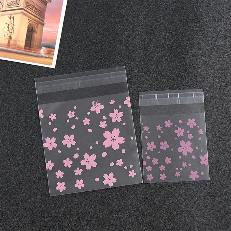 100 teile/los Transluzenten Punkte Kunststoff Cookie Verpackung Taschen Cupcake Wrapper Selbst Klebe Taschen Geburtstag Party Hochzeit Dekorationen – Detail 10