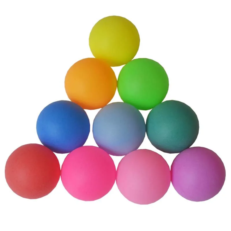 50 pcs /Pack Colorful Ping Pong Balls 40MM Entertainment Table Tennis Balls For Game Frosted