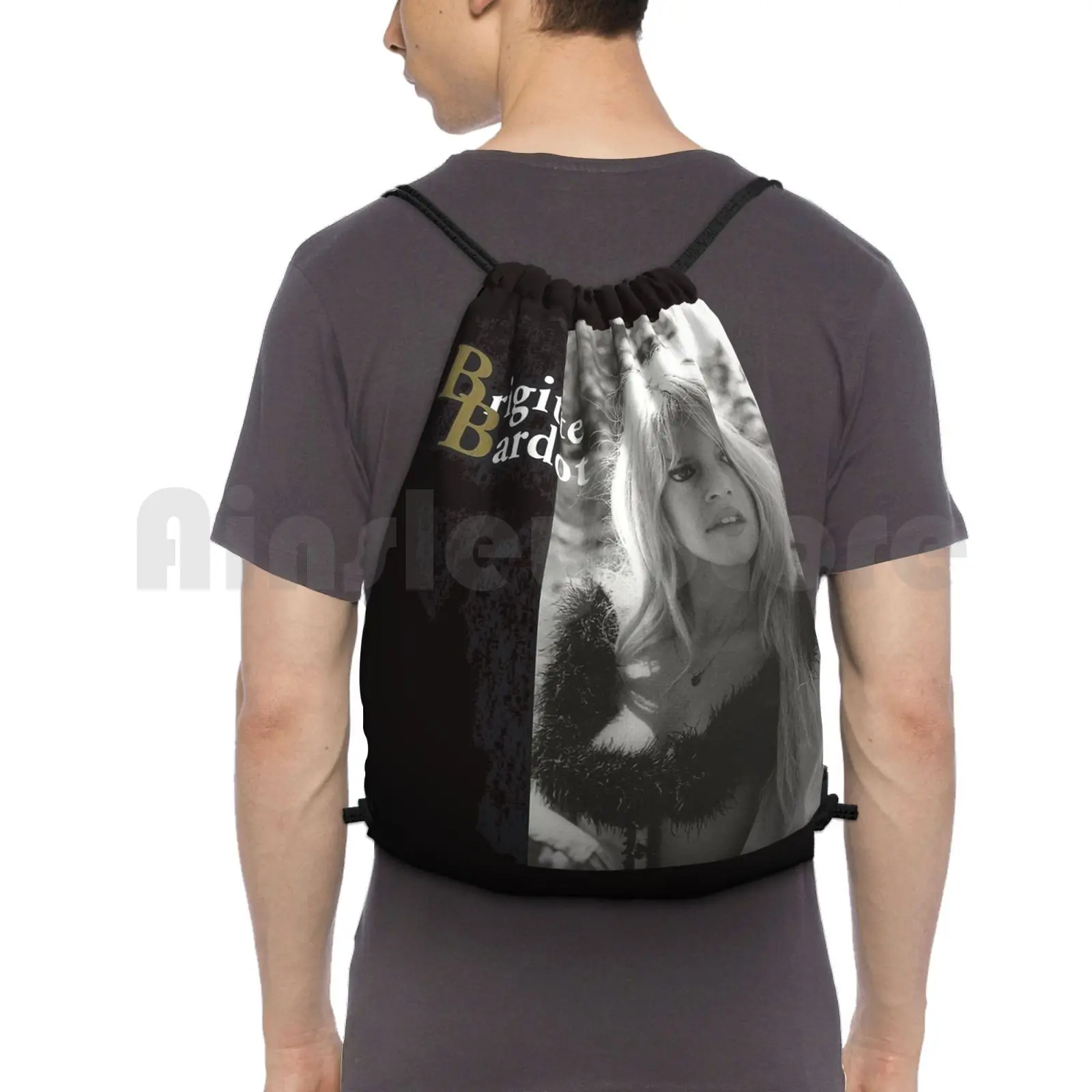 

Backpack Drawstring Bag Riding Climbing Gym Bag Actress Movies Pinup Model