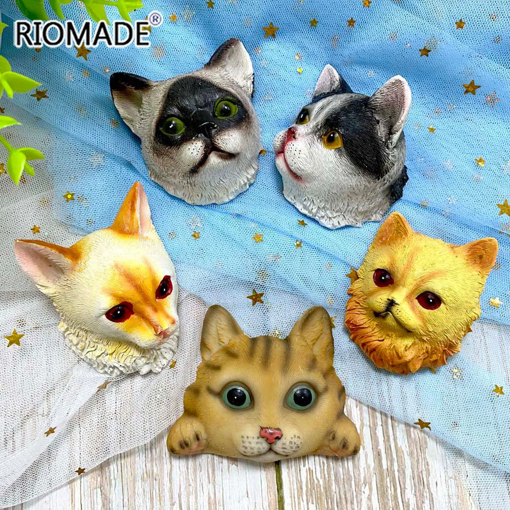 Cat Face Silicone Mold For Fondant Cake Decorating Tools Chocolate Dessert Sugar Kitchen Baking DIY Crafts Gypsum Resin Mould