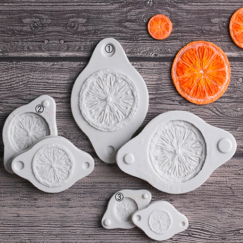 Orange Slices Silicone Mold for Fondant Cake Decoration, Cupcakes, Sugarcraft, Cookies, Cards Clay Bakeware Tools