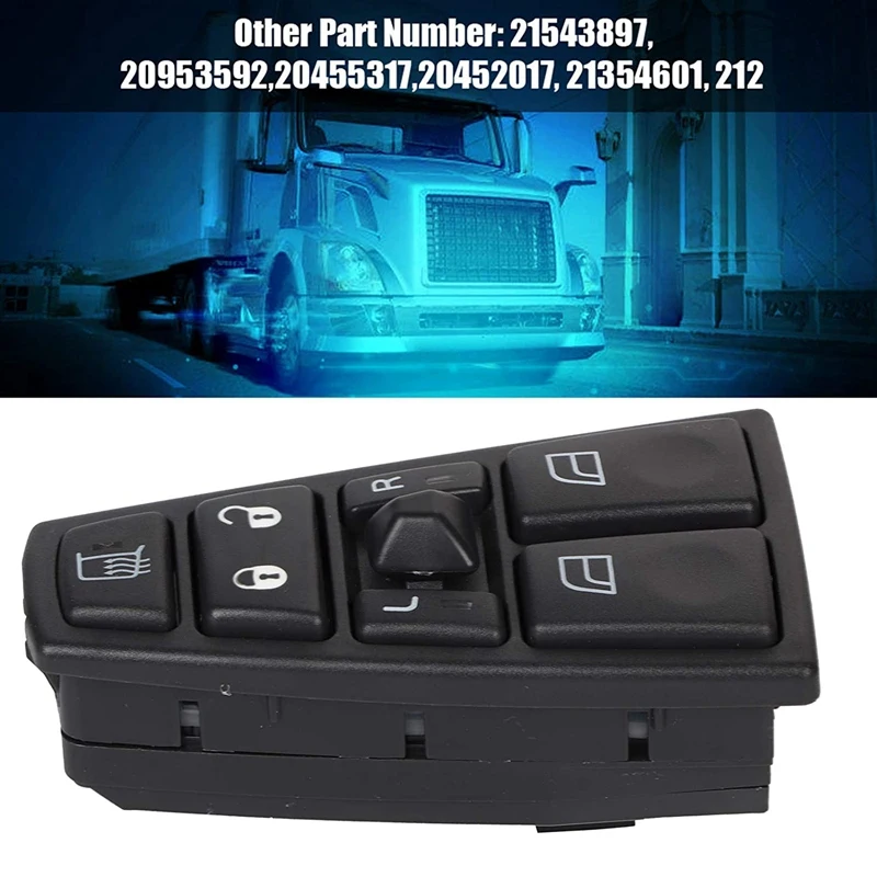 Car Power Window Master Control Switch for Volvo Truck FH12 FH13 FM VNL 20752918 21543897