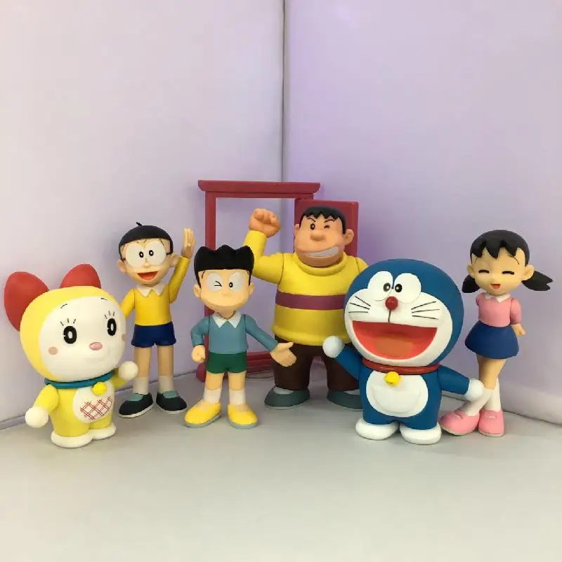 Anime Doraemon Action Figures Minamoto Shizuka Dorami Big G Pvc Collectile Model Desktop Decoration Toys For Children Xmas Gifts