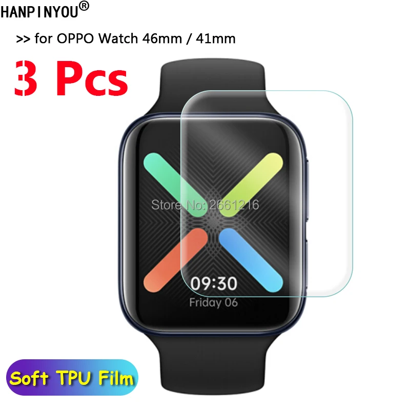 

3 Pcs/Lot For OPPO Watch 46mm / 41mm Sports Smart Watch Soft TPU Protective Film Screen Protector (Not Tempered Glass)