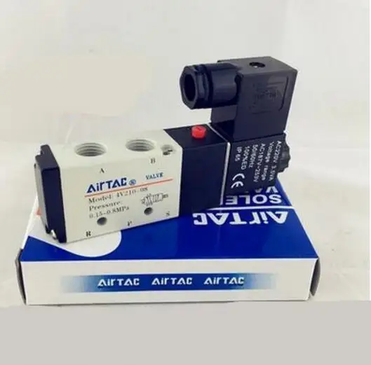 

Free Shipping 1/4" 2 Position 5 Port AirTAC Air Solenoid Valves 4V210-08 Pneumatic Control Valve , 12v 24v 110v 220v