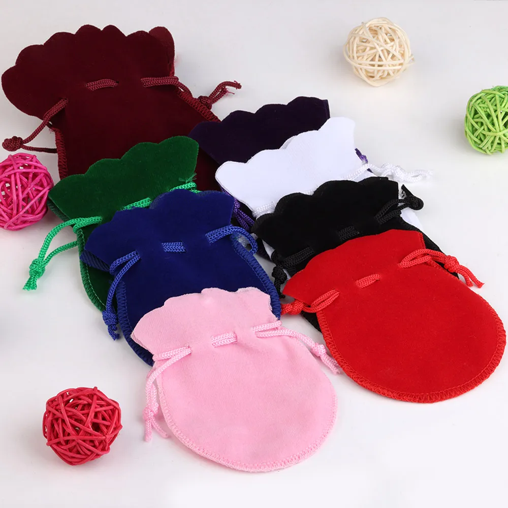 10pcs/lot 25pcs/lot Velvet Gifts Bag Drawstring Nylon Rope Soft Jewelry Packaging Wedding Christmas Candy Jewelry Pouches