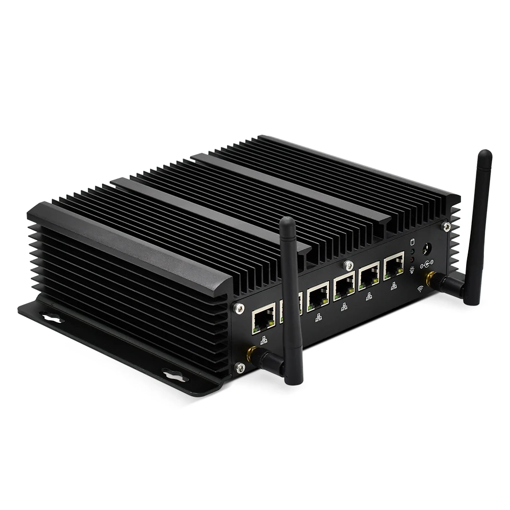 2022 6XIntel I225-V B3 2500M NIC Mini PC Quạt Không Cánh Mini Router I7 10810U I5 10210U 2 * Rs232 pfSense ESXi Tường Lửa Router Máy Tính