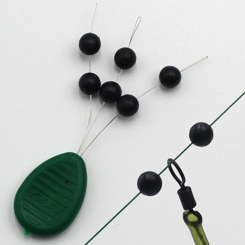 

3PCS Carp Fishing Accessories Naked Chod Beads Soft Rubber Shock Beads 6mm Round Helicopter Rig Stopper Beads for Fishing Tackle