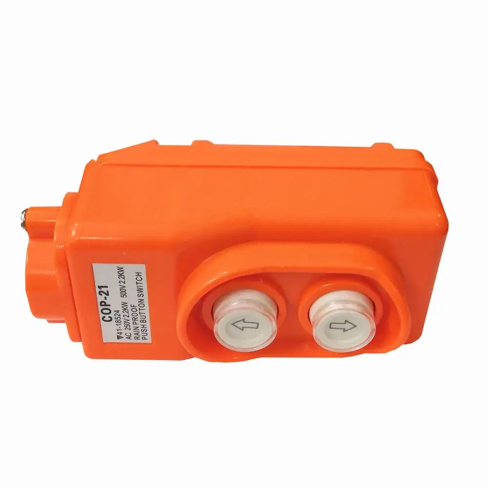 COP-21 250 V/500VAC 2.2KW Regenbestendig Takel Hanger Up-Down Drukknopschakelaars Elektrische Drukknop