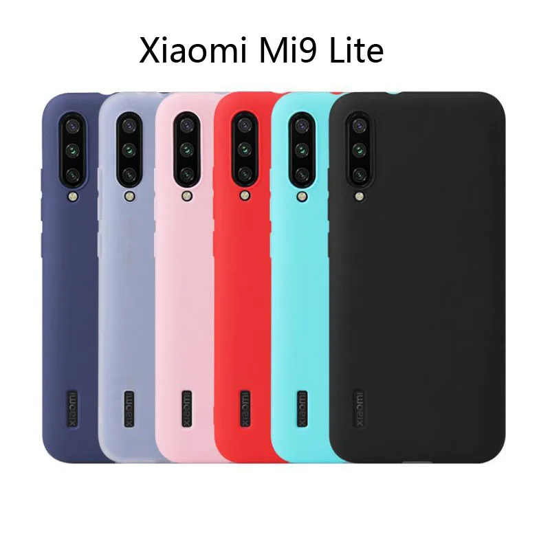 Цветной чехол для Xiaomi Mi9 lite, чехол для Xiaomi Mi 9 lite, задняя крышка для Xiaomi Mi9 lite, матовые однотонные мягкие силиконовые чехлы из ТПУ