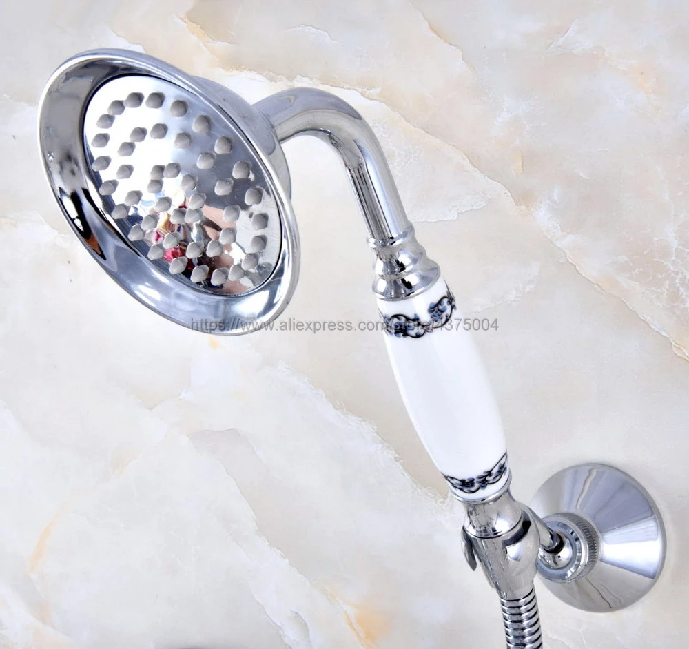 Chrome Bathtub Faucets Telephone Style Tub Mixer Taps Dual Handle Bathroom Bath Shower Faucet with Handshower Nna718