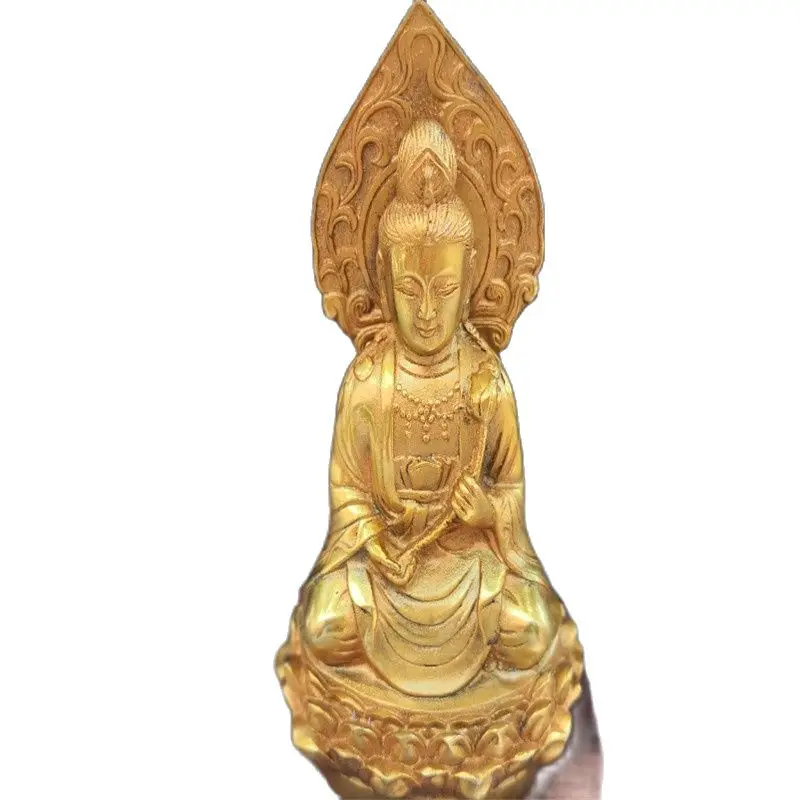 

Tibet Old Gilded Bronze Ware Buddha Statue Of A Guanyin Avalokiteshvara