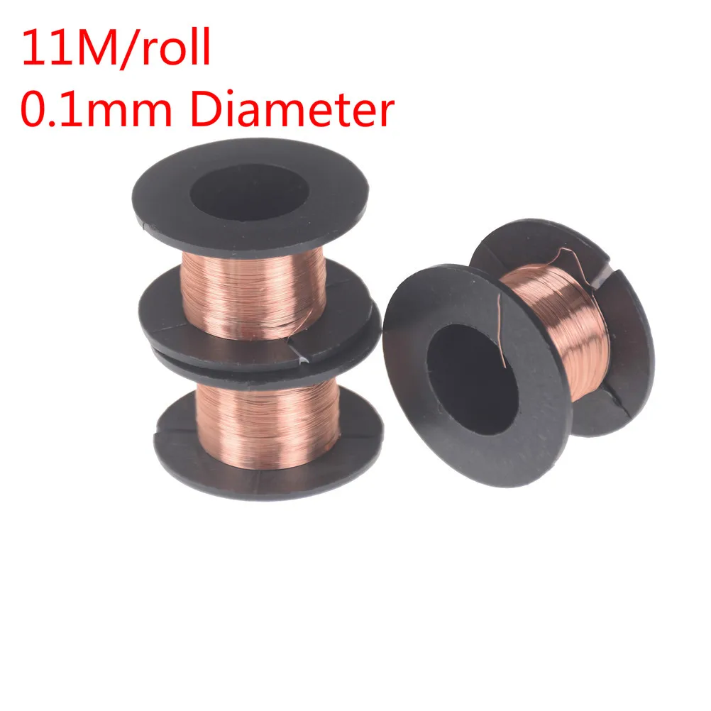 

11m/roll 0.1mm Diameter Varnished Wire Thin Copper Wire DIY Rotor Enamelled Wire DIY Electromagnet Technology Making