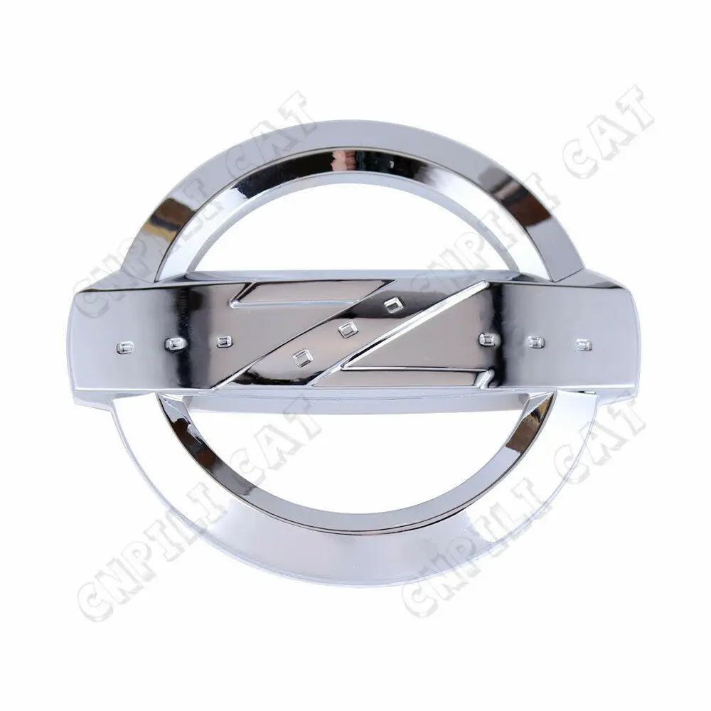 1x New Chrome Black Z Logo Car Front Hood Emblem Sticker for Fairlady Z 350Z 370
