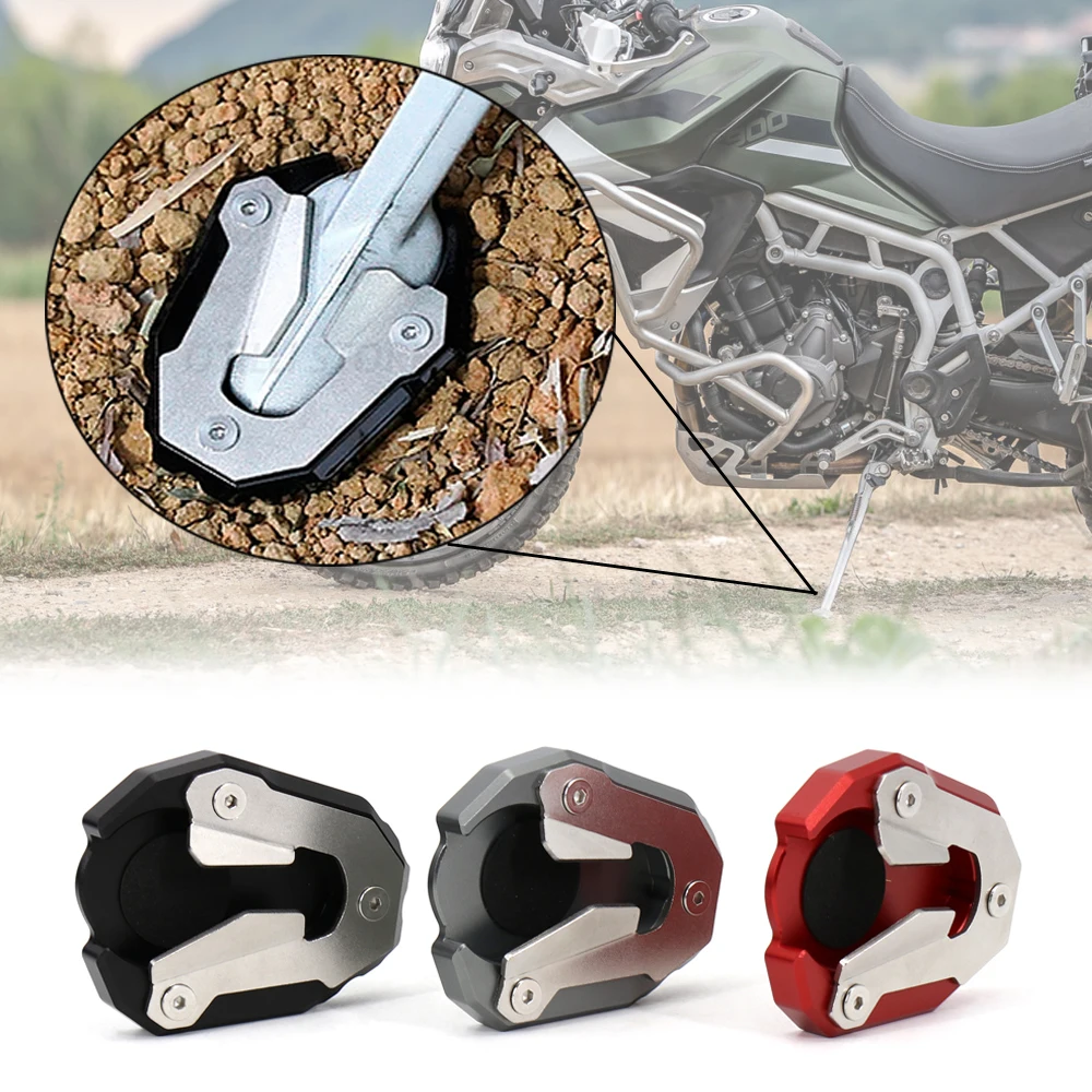 For Tiger 900 Rally PRO 2021- Motorcycle Accessories Foot Enlarger Stand Extension Plate Side Foot Kickstand