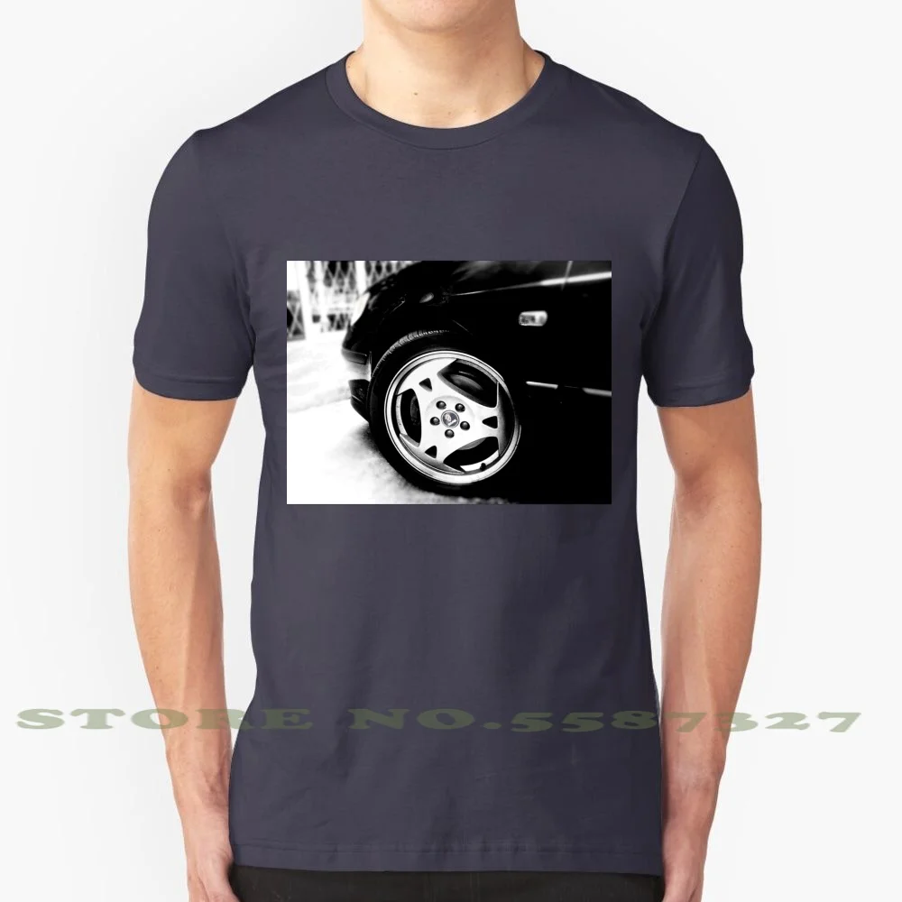 Saab 9 - 5 Aero Wheel 100% Cotton T-Shirt Saab Sweden Swedish Cars Turbo 9 5 Aero Wheel Klingon 3 Spoke Svenska Sportcombi Ronal