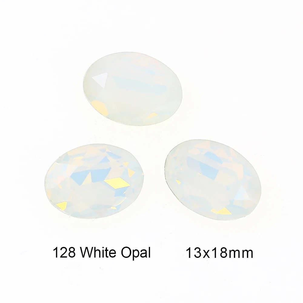 Glitter Colorful Oval K9 Glass Rhinestones Strass Crystal Pointback Nails Art Glue On Garment For Needlework Clothes 3002