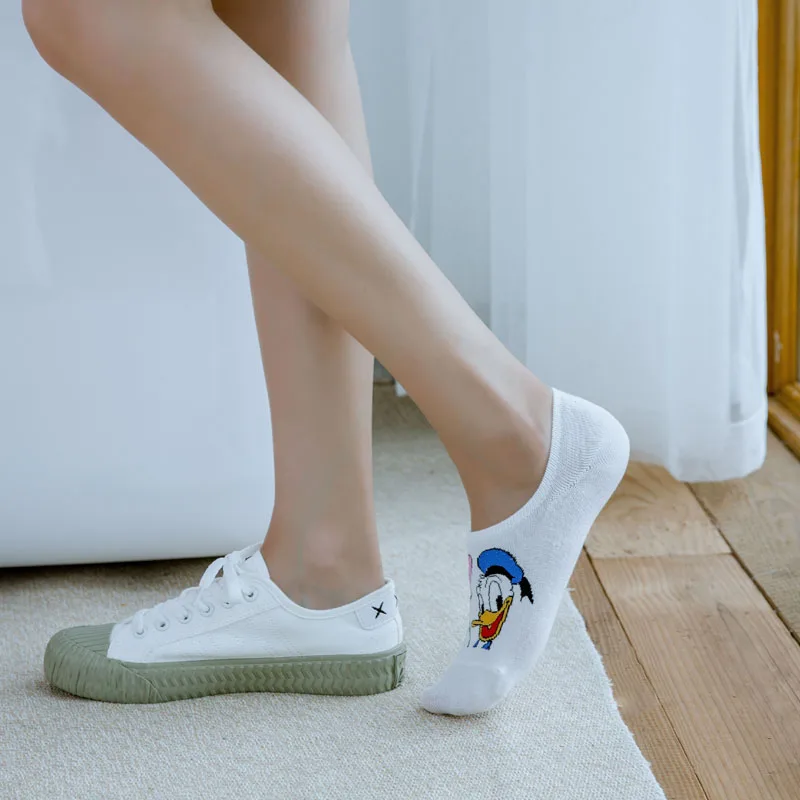 8 Pairs/lot Korea Style Women Socks Kawaii Cute Cartoon Socks  Mouse Duck Fox animal ankle Socks Cotton Invisible socks