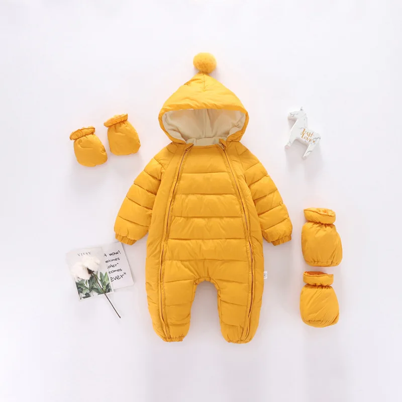 winter baby jacket plus velvet baby girl Rompers snow-proof down cotton baby boy Romper newborn toddler jumpsuit baby clothes