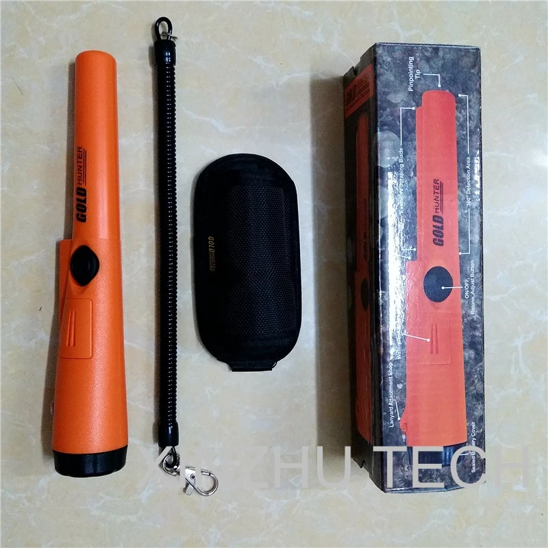 新しい高品質ポータブルゴールド検出器ゴールドハンドヘルドハンターオレンジ色地下金属検出器防水ポジショニング