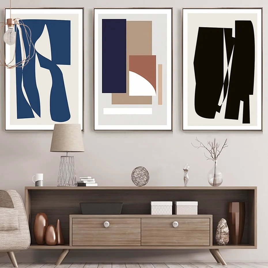 Abstract Geometric Scandinavia Posters Modern Art Canvas Painting Prints Wall Art Pictures for Office Living Room Home Decor