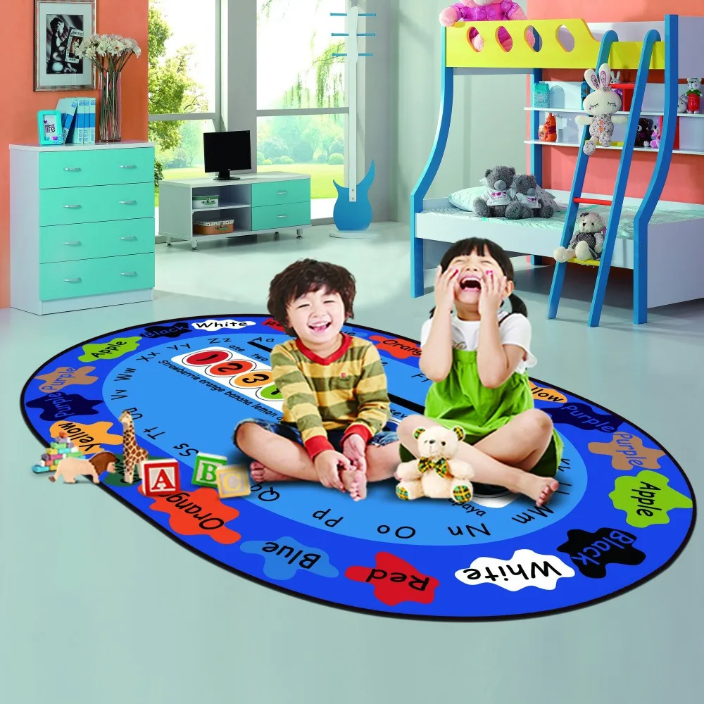 3D Printed Kids Carpets Living Room Carpets Bedside Blankets Kindergarten Crawling Blankets Non-slip Area Mats Machine Washable