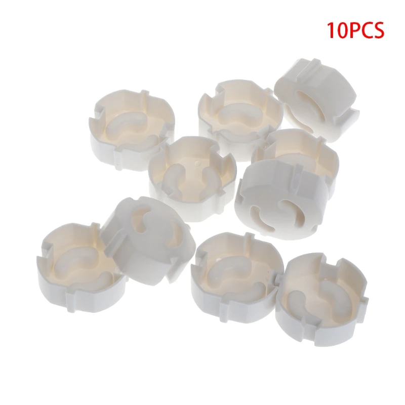 10pcs EU Power Socket 2 Hole Electrical Outlet Baby Safety Plug Protective Cover Safety Guard Protection Against Electric Shock