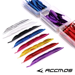 50pcs/box 1.8inch Spiral Feather Archery Spin Vanes Left/Right Wing DIY Arrow Archery With Sticker Tape Arrow Accessories