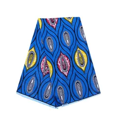 High Quality Guarantee Real Wax 100% Cotton Blue African Fabric 2019 New Fashion African Print Fabric