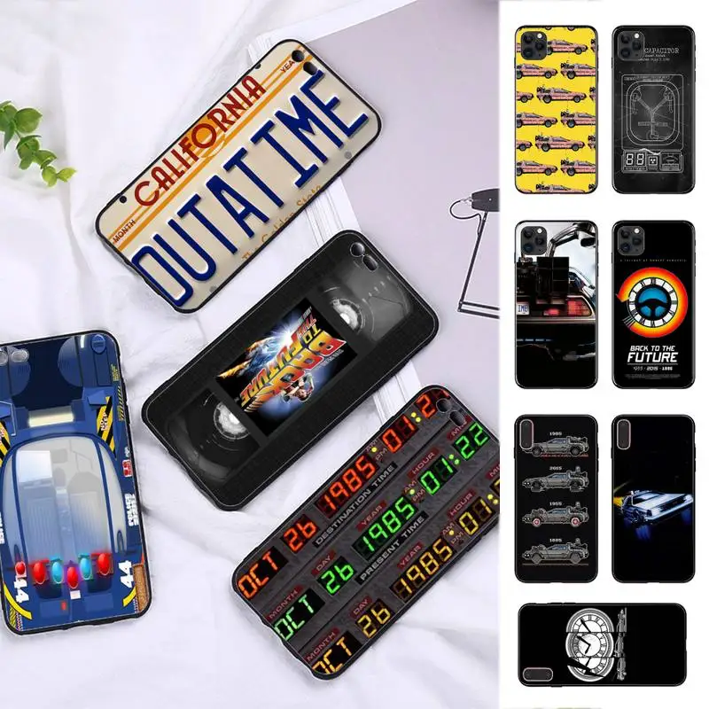 Back To The Future Time Machine Phone Case for iphone 13 8 7 6 6S Plus X 5S SE 2020 XR 11 12 pro XS MAX