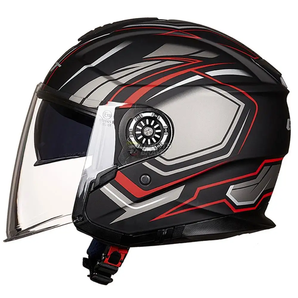 GXT Capacete Da Motocicleta Meia Face Abs Moto Casque Para Mulher  Capacete De Segurança Elétrica Lente Dupla Capacete Moto