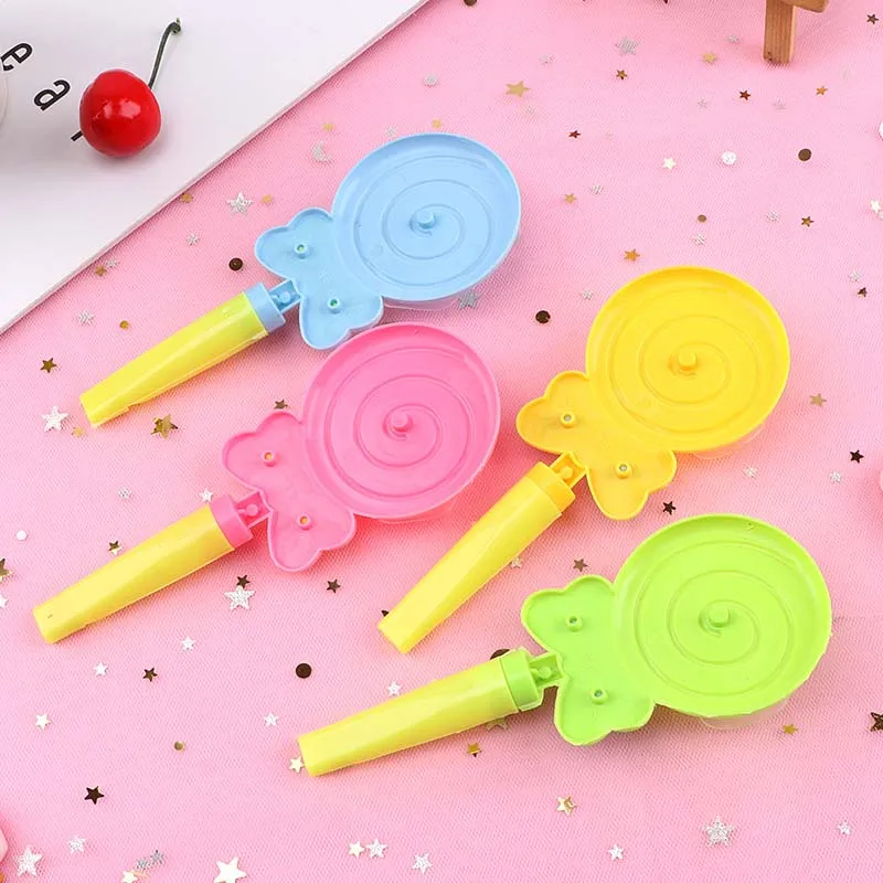 1 Cái Bé Trẻ Em Cối Xay Gió Đồ Chơi Lollipop Hình Nhỏ Cối Xay Gió Còi Phát Triển Ngoài Trời Tay Cầm Đồ Chơi Thổi Pinwheel Gió Spinner